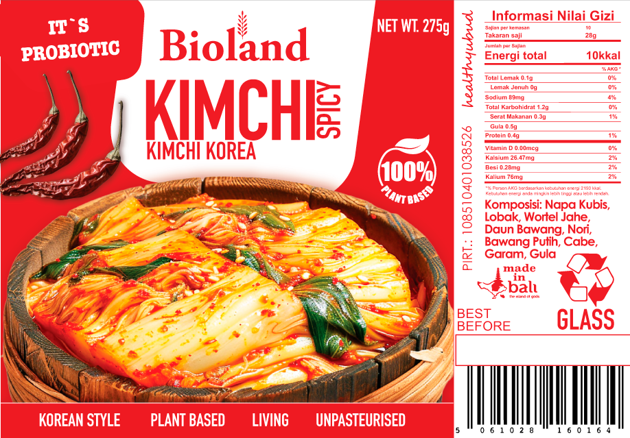 Bioland Kimchi Korean 6x275g