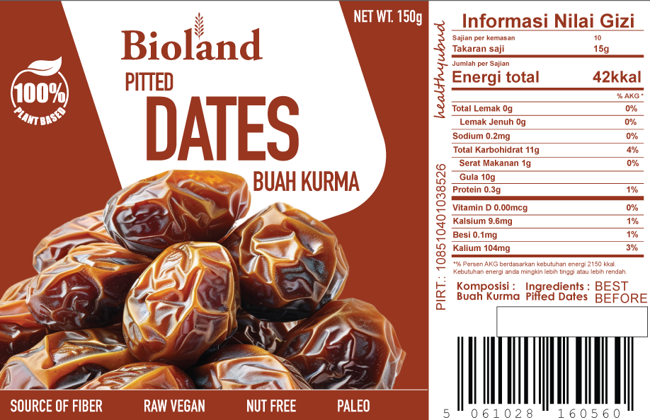 Pitted Dates 6x150g Pack