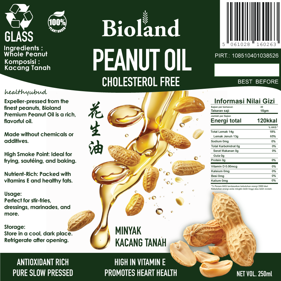 Peanut Oil Bioland 6x250g