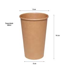 Paper Cup 16oz Brown 25pcs Bag