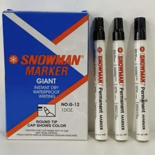Marker Permanent Black Snowman 