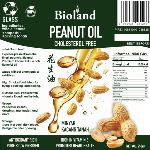 Peanut Oil Bioland 6x250g